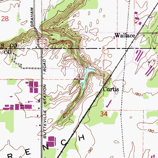 Topographic Map of Murrays Pond, OR