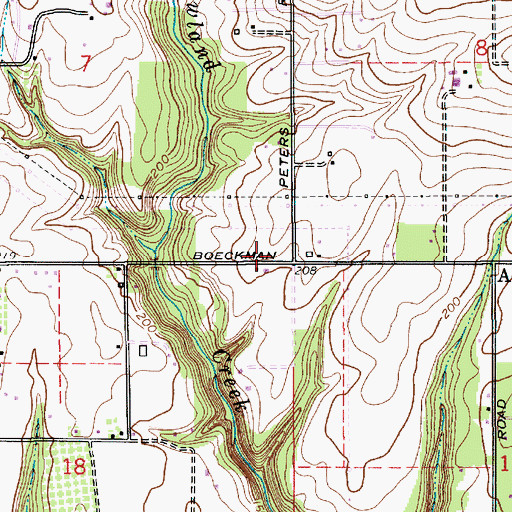 Topographic Map of Skunk Hollow, OR