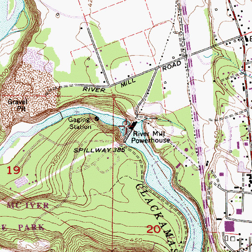 Topographic Map of Wade Creek, OR