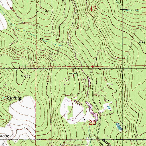 Topographic Map of Rails End Reservoir, OR