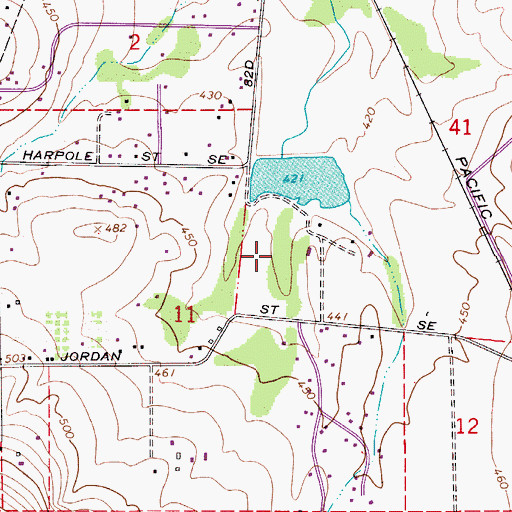Topographic Map of Waldo Lake, OR