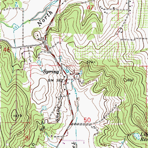 Topographic Map of Halstead Reservoir, OR