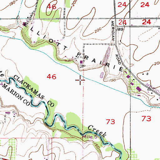 Topographic Map of Drescher Ditch, OR