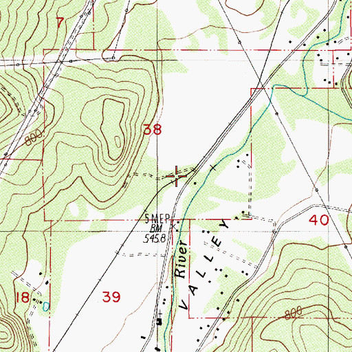 Topographic Map of Hyland (historical), OR