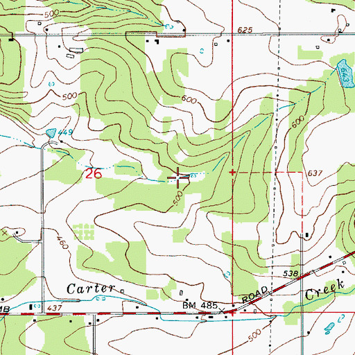 Topographic Map of Little Reservoir, OR
