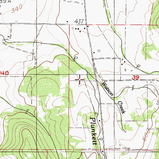 Topographic Map of Watson Creek, OR