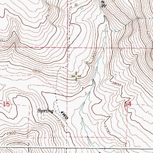 Topographic Map of Thompson Spring, OR