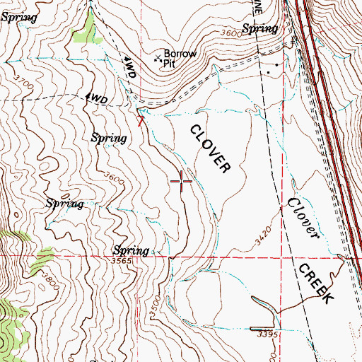 Topographic Map of Grout Ditch, OR