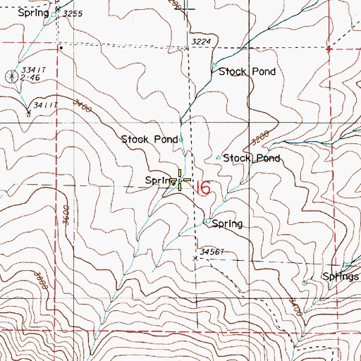 Topographic Map of Boyce spring, OR