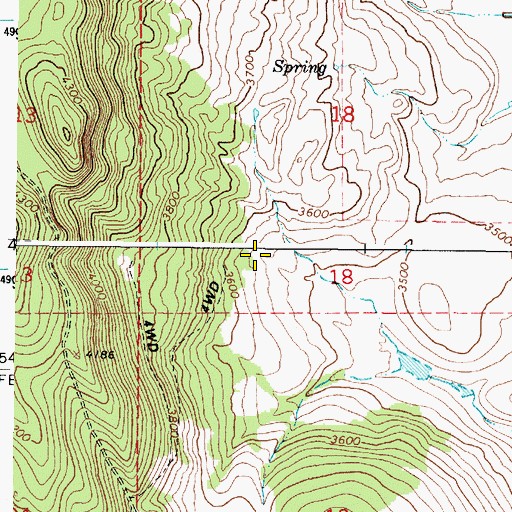 Topographic Map of Stephens Spring, OR
