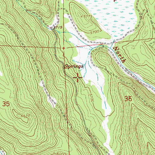 Topographic Map of Moss Flat Spring, OR