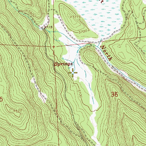 Topographic Map of Moss Flat Spring, OR