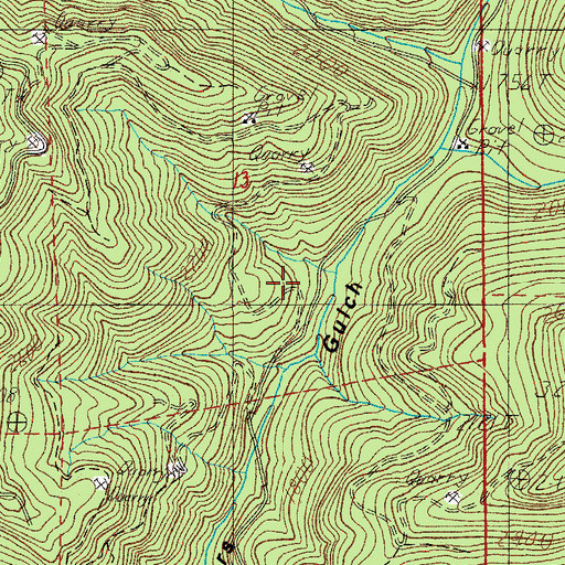 Topographic Map of Anidem (historical), OR