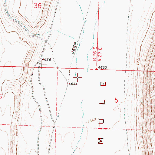 Topographic Map of Mule Spring Reservoir, OR