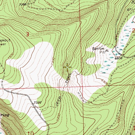 Topographic Map of Abert Spring, OR