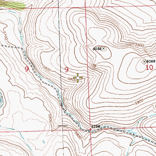 Topographic Map of Forward Spring, OR