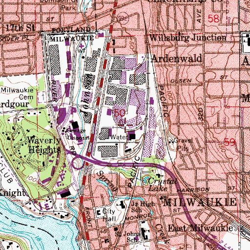 Topographic Map of Hanna Industries Airstrip (historical), OR