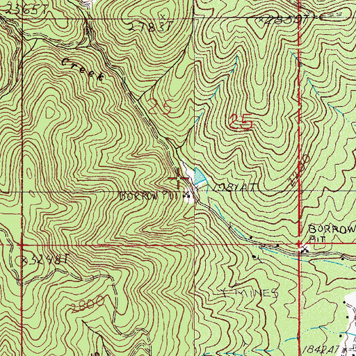 Topographic Map of Jacksonville Dam, OR