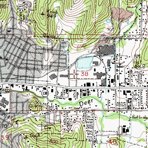 Topographic Map of Youngs Bay Lumber Company Dam, OR