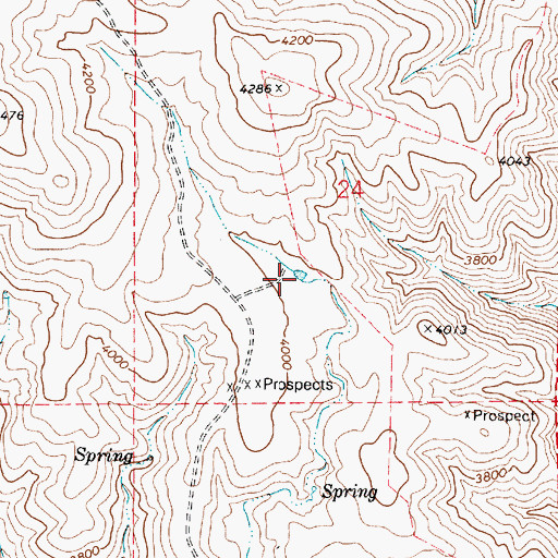 Topographic Map of Ant Waterhole, OR