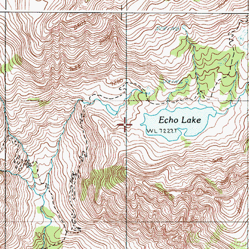Topographic Map of Echo Lake Dam, OR