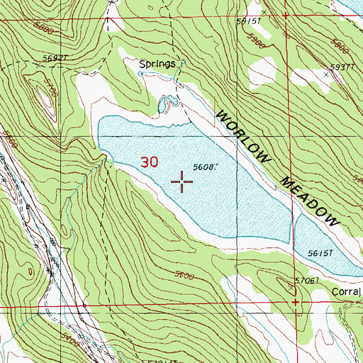 Topographic Map of McCoy Reservoir, OR