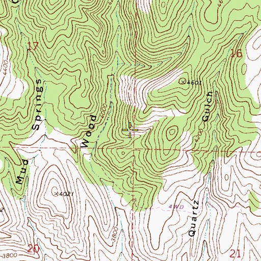 Topographic Map of Alkali Spring, OR