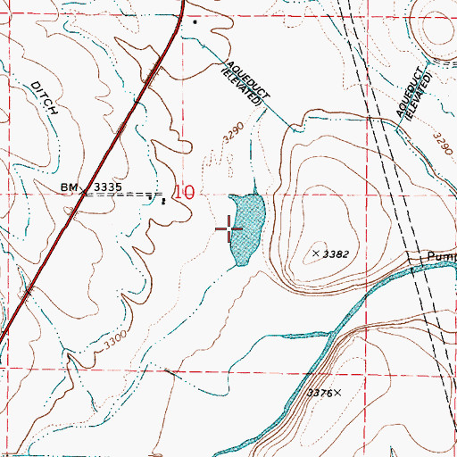 Topographic Map of Inman Reservoir, OR