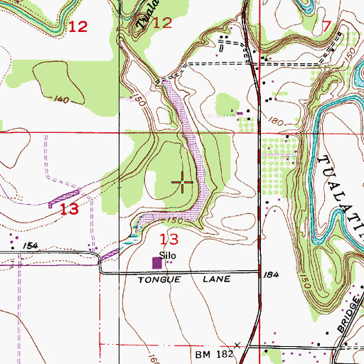 Topographic Map of Bailey Reservoir, OR