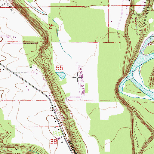 Topographic Map of McGill Airstrip (historical), OR