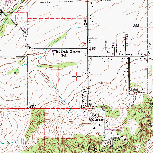 Topographic Map of Hemmingson Airport, OR
