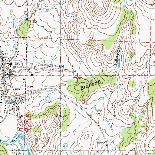 Topographic Map of Spray Airstrip (historical), OR