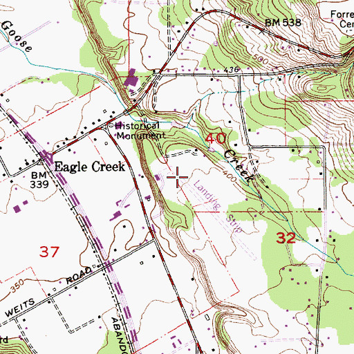 Topographic Map of Eagle Nest Ranch Airport, OR