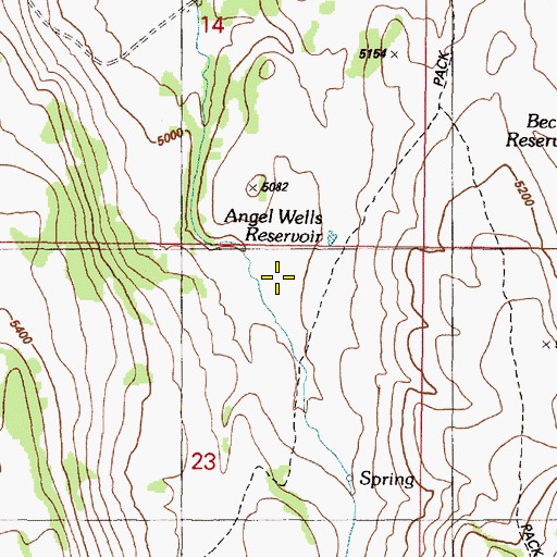 Topographic Map of Baker Spring, OR