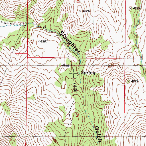 Topographic Map of Poverty Flat Spring, OR