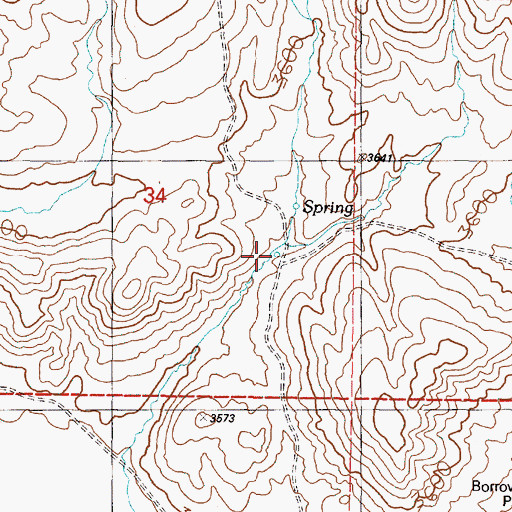 Topographic Map of Green Spot Spring, OR