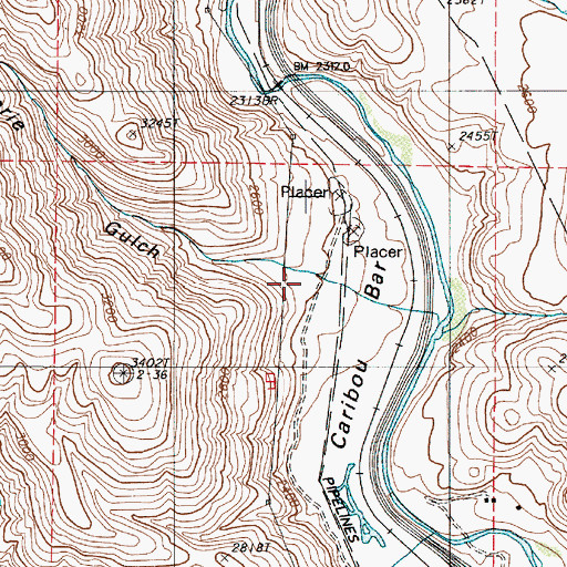 Topographic Map of Storie Gulch, OR