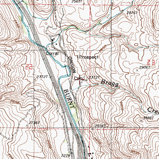 Topographic Map of Lime - Dixie Cemetery, OR