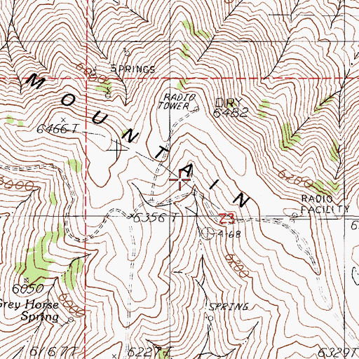 Topographic Map of East Prong Spring, OR