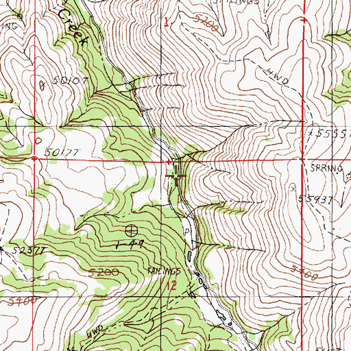 Topographic Map of Tub Spring, OR