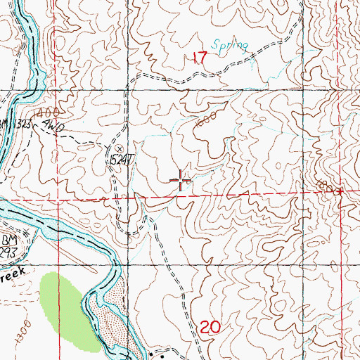 Topographic Map of Willow Branch Spring, OR