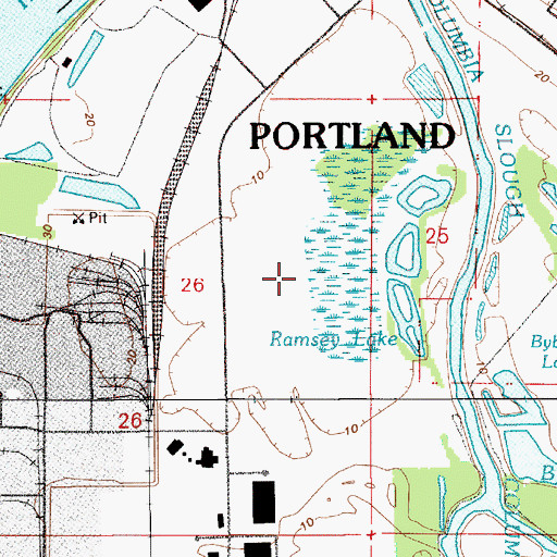 Topographic Map of Ramsey Island (historical), OR