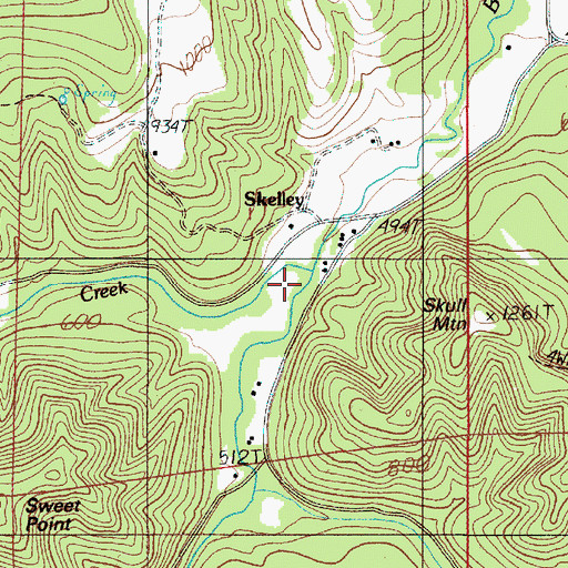 Topographic Map of South Fork Billy Creek, OR
