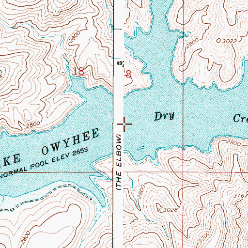 Topographic Map of Dry Creek Arm, OR