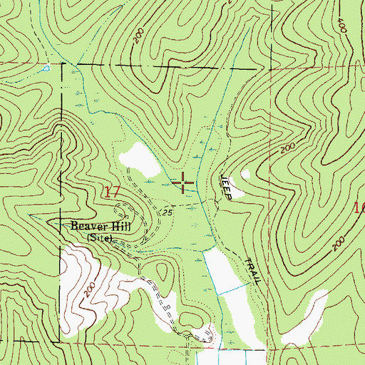 Topographic Map of Caufield Gulch, OR