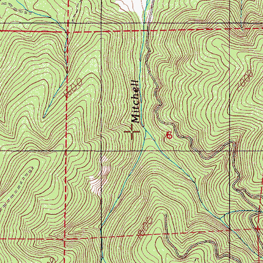 Topographic Map of Copper Creek, OR