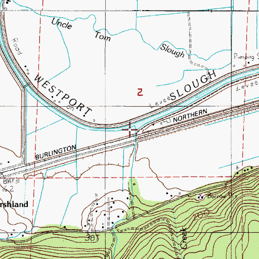 Topographic Map of Ford Creek, OR