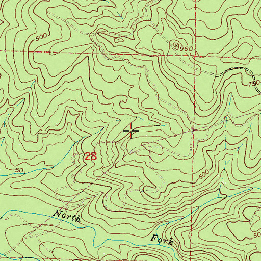 Topographic Map of Bailey Point, OR
