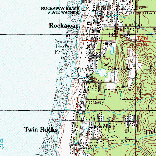 Topographic Map of Saltair Creek, OR