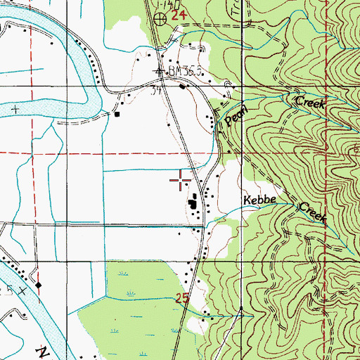 Topographic Map of Pearl Creek, OR